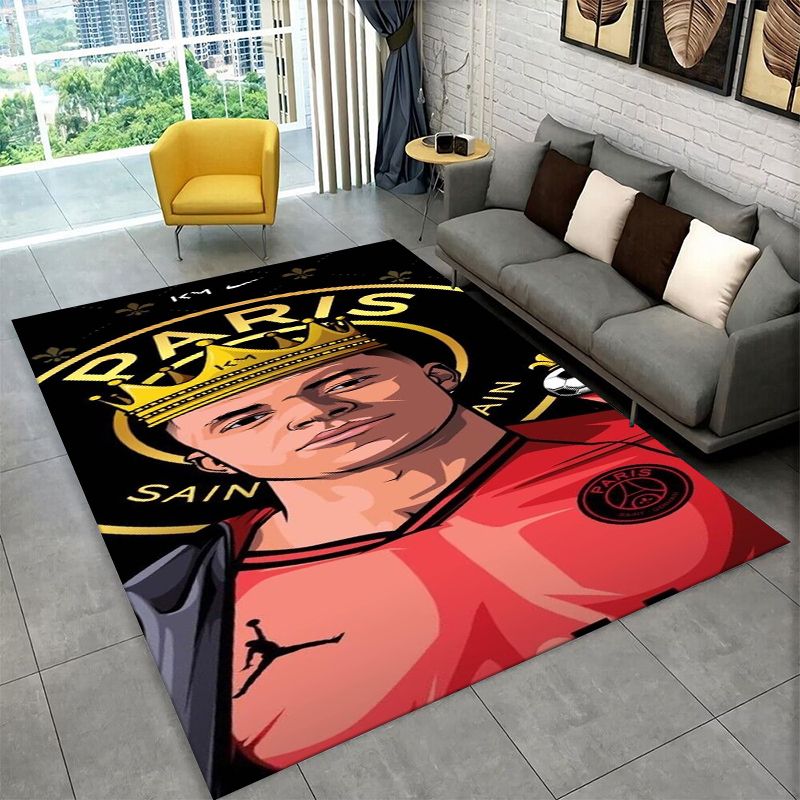 Outdoor Sport Area - Football M-Mbappe Sport Star Non-Slip Area
