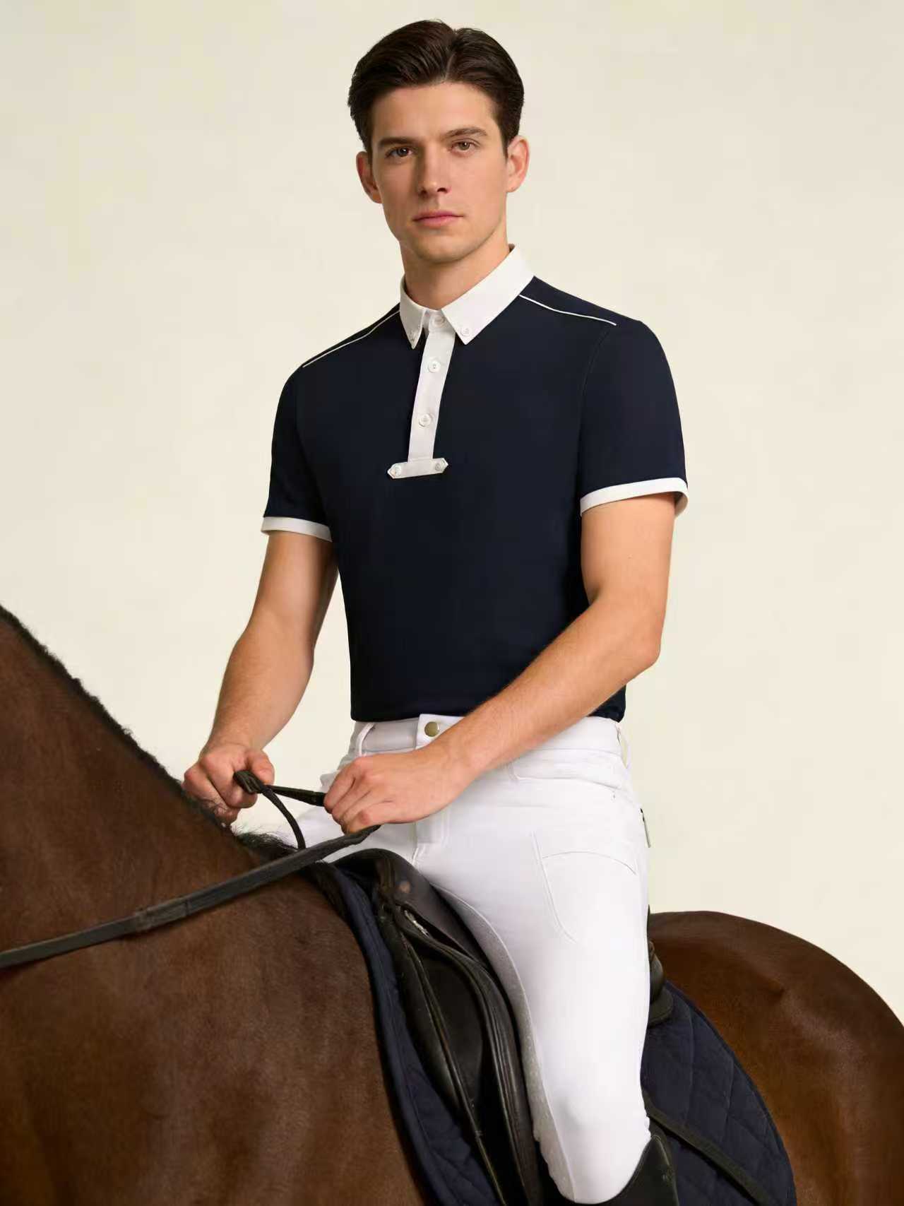 Men's equestrian top knitted p - Polo Shirt Equestrian 评论和价格