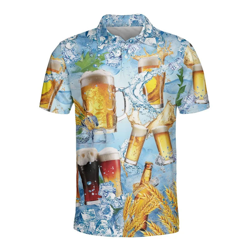 3D Printed Hawaiian Beer Polo  - Polo Shirt Equestrian 评论和价格