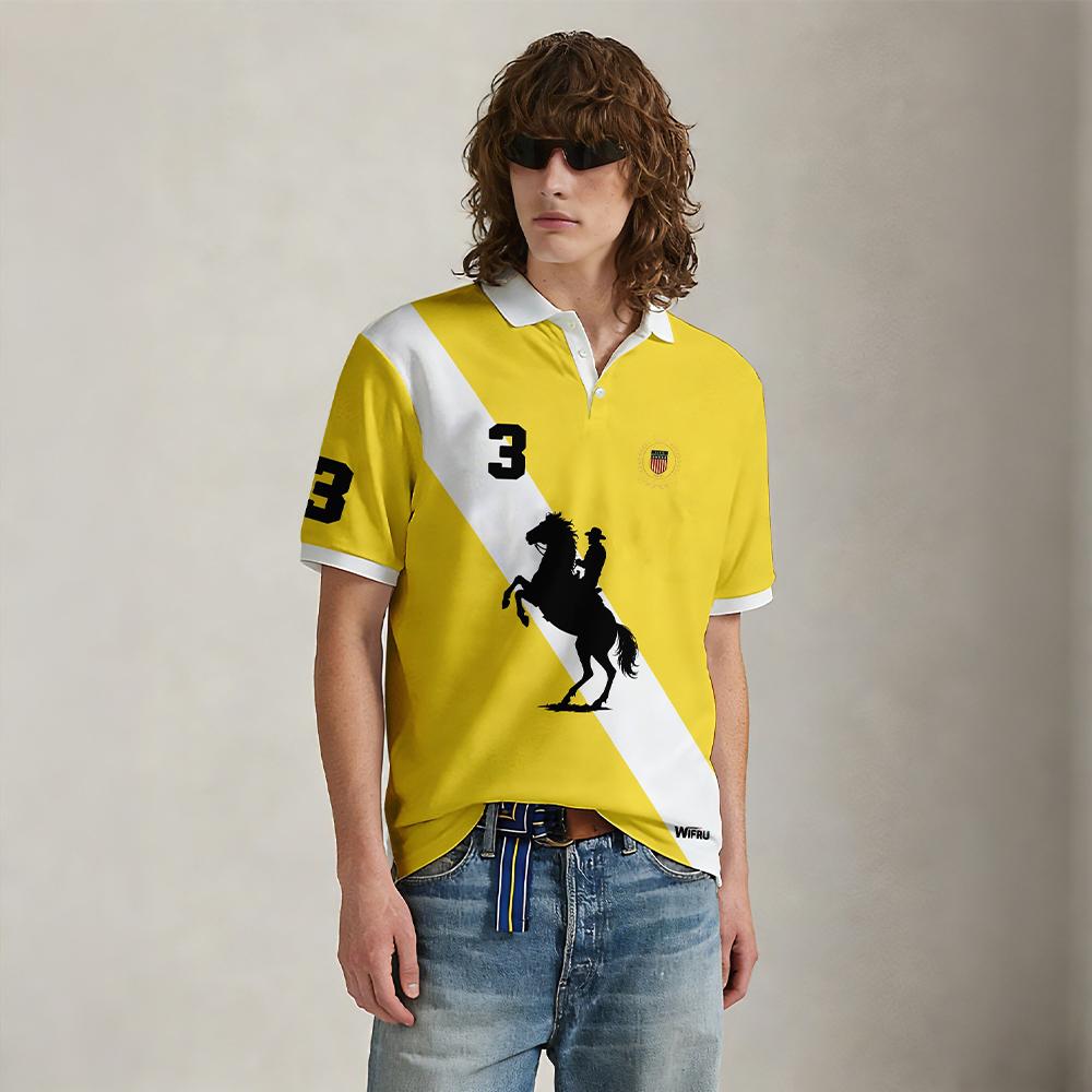 New Black And White Stripe Pol - Polo Shirt Equestrian 评论和价格